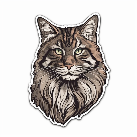 Norwegian Forest Cat Vinyl Decal Sticker for Car, Laptop, Tumbler and more # 007983