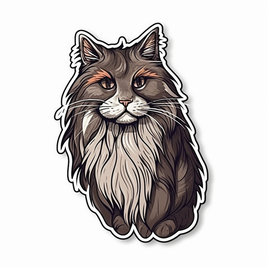 Norwegian Forest Cat Vinyl Decal Sticker for Car, Laptop, Tumbler and more # 007990