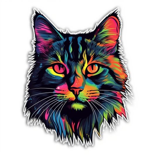 Norwegian Forest Cat Vinyl Decal Sticker for Car, Laptop, Tumbler and more # 008023