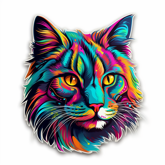Norwegian Forest Cat Vinyl Decal Sticker for Car, Laptop, Tumbler and more # 008016