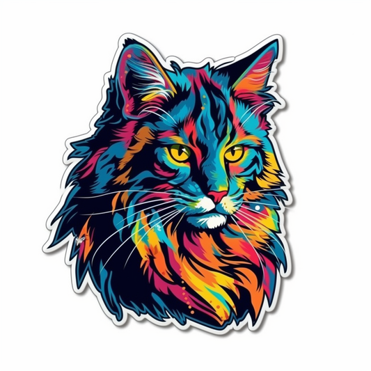 Norwegian Forest Cat Vinyl Decal Sticker for Car, Laptop, Tumbler and more # 008008