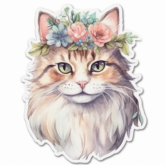 Norwegian Forest Cat Vinyl Decal Sticker for Car, Laptop, Tumbler and more # 008000