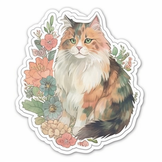 Norwegian Forest Cat Vinyl Decal Sticker for Car, Laptop, Tumbler and more # 008003