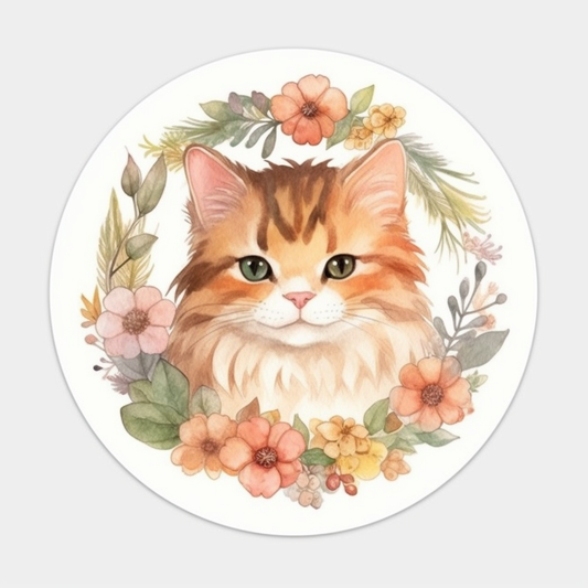 Norwegian Forest Cat Vinyl Decal Sticker for Car, Laptop, Tumbler and more # 008007