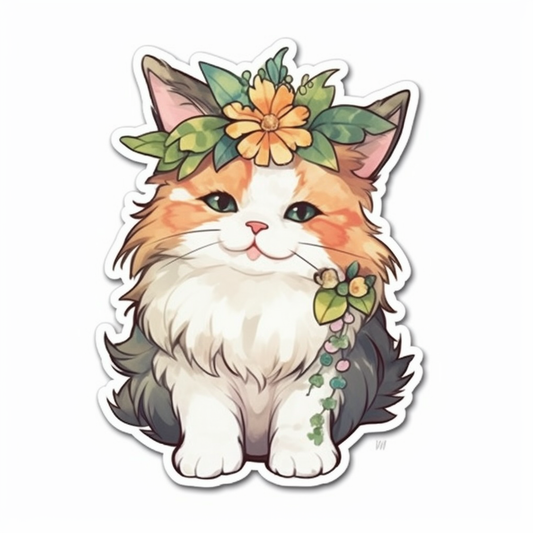 Norwegian Forest Cat Vinyl Decal Sticker for Car, Laptop, Tumbler and more # 007996