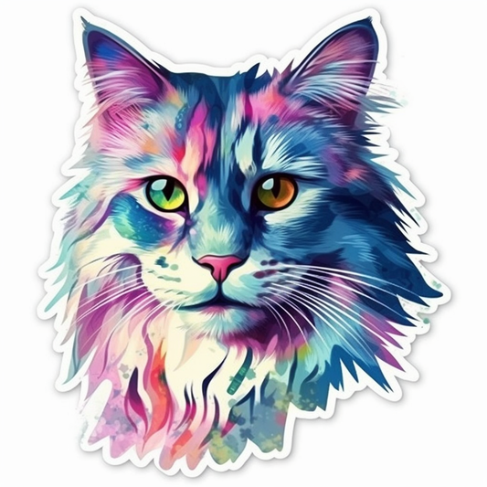 Norwegian Forest Cat Vinyl Decal Sticker for Car, Laptop, Tumbler and more # 007999