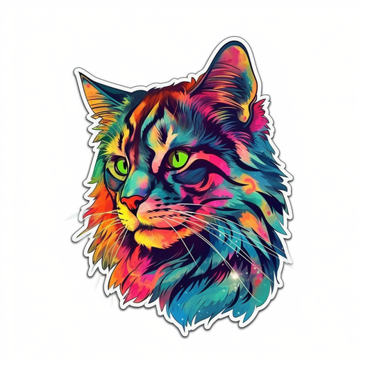 Norwegian Forest Cat Vinyl Decal Sticker for Car, Laptop, Tumbler and more # 008015
