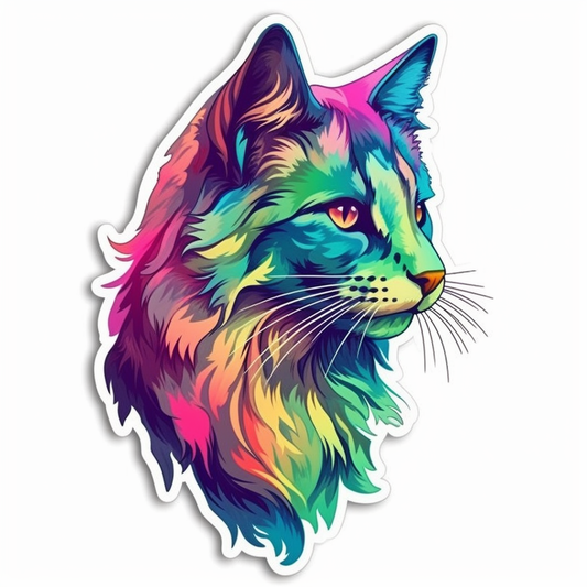 Norwegian Forest Cat Vinyl Decal Sticker for Car, Laptop, Tumbler and more # 007997