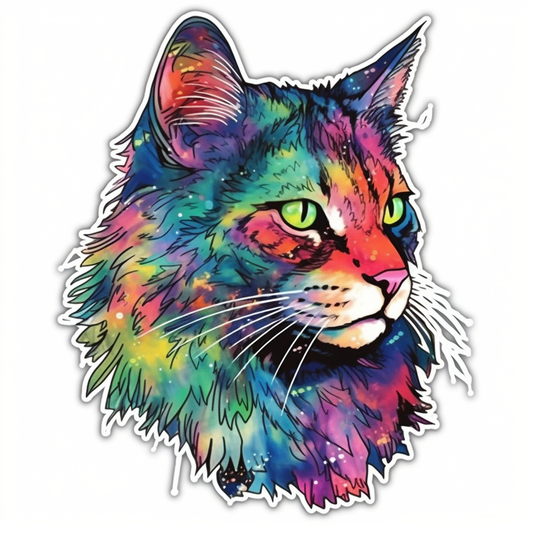 Norwegian Forest Cat Vinyl Decal Sticker for Car, Laptop, Tumbler and more # 008022