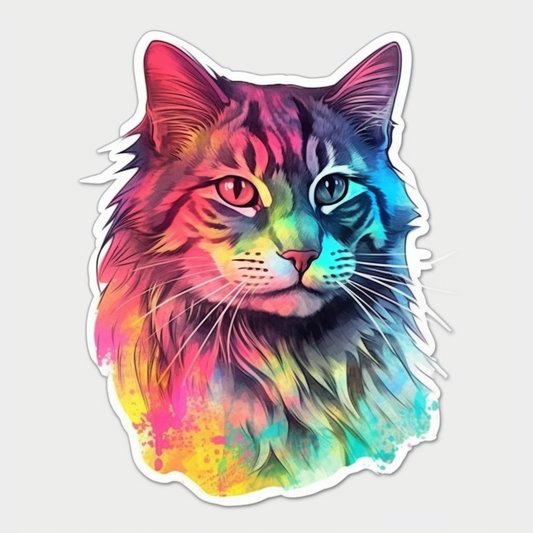 Norwegian Forest Cat Vinyl Decal Sticker for Car, Laptop, Tumbler and more # 008004