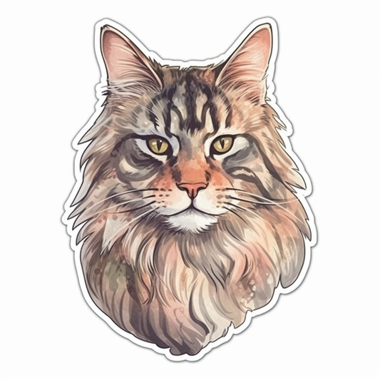 Norwegian Forest Cat Vinyl Decal Sticker for Car, Laptop, Tumbler and more # 008013