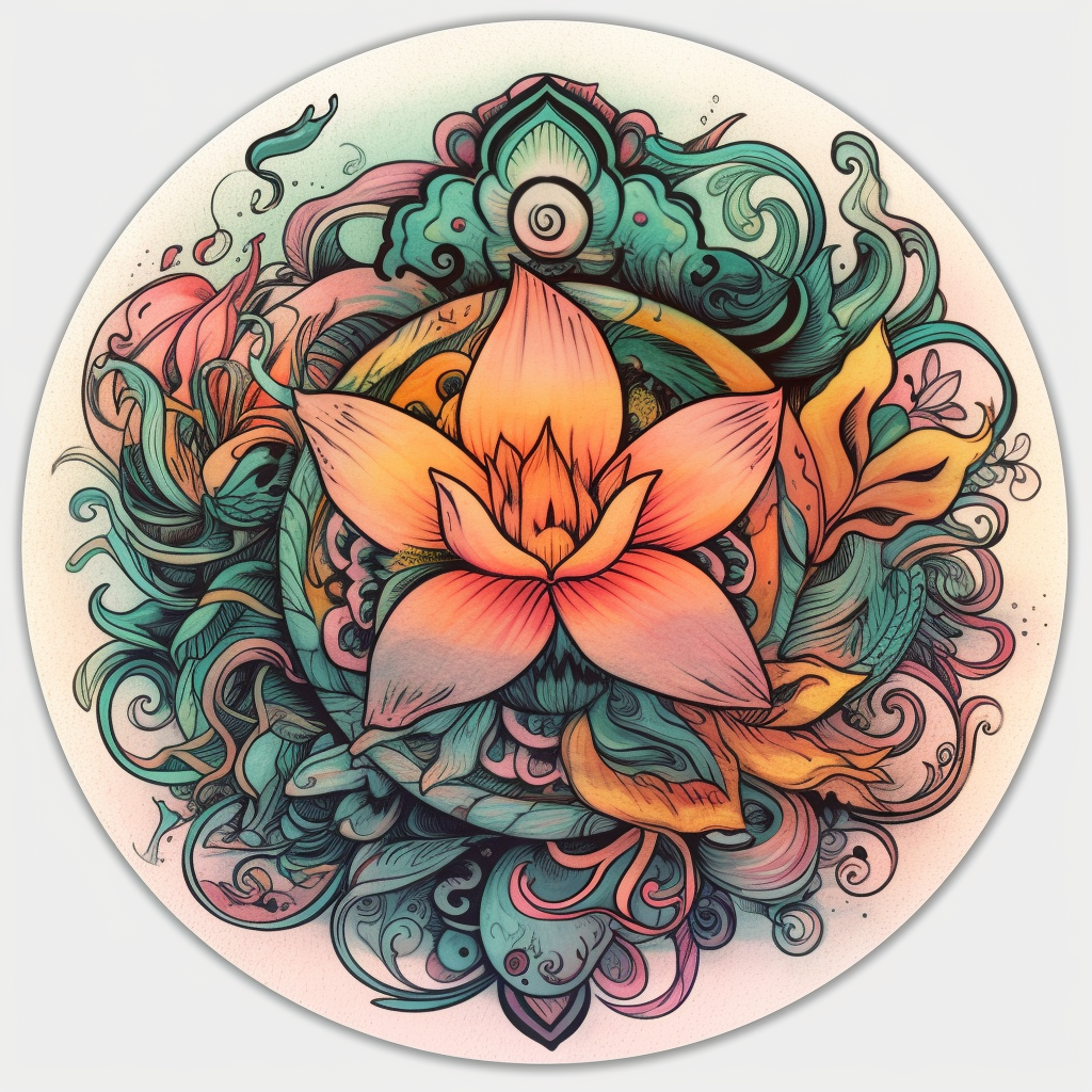 Yoga Om Vinyl Decal Sticker for Car, Laptop, Tumbler and more # 008372