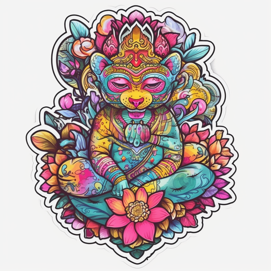 Yoga Om Vinyl Decal Sticker for Car, Laptop, Tumbler and more # 008375