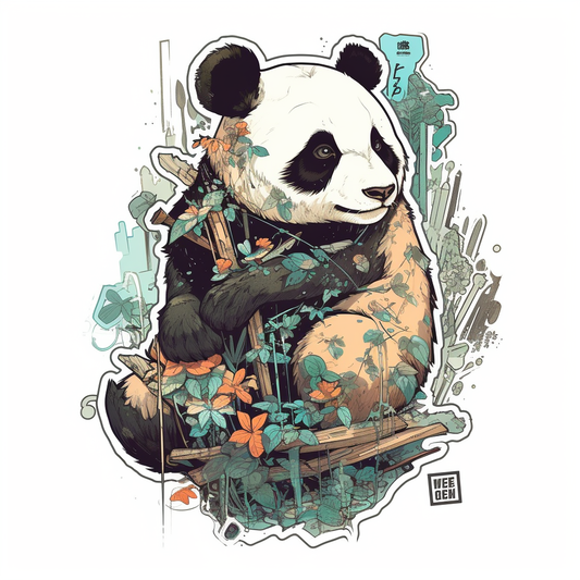 Panda Vinyl Decal Sticker for Car, Laptop, Tumbler and more # 006966