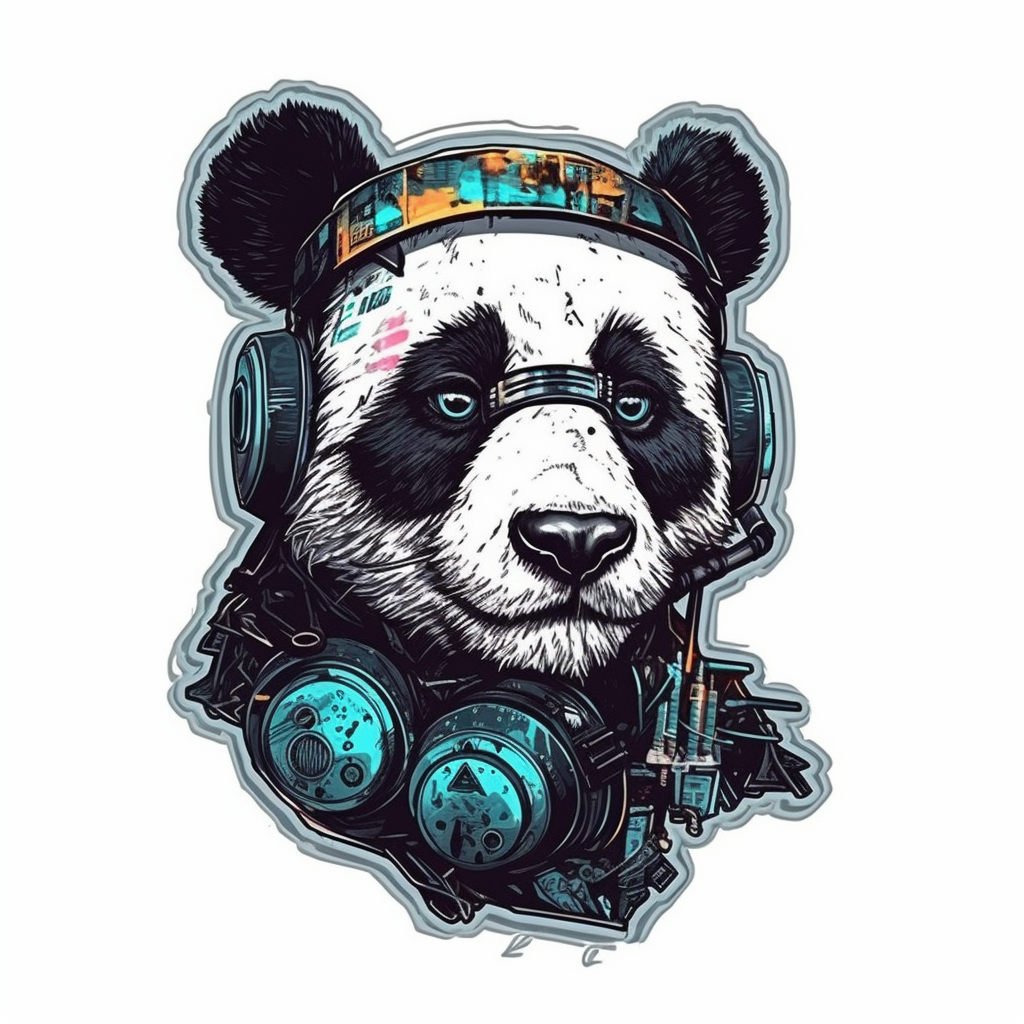 Panda Vinyl Decal Sticker for Car, Laptop, Tumbler and more # 006914
