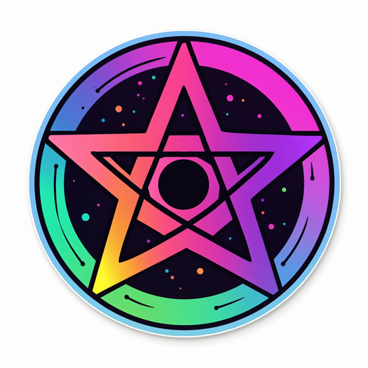 Pentagram A five-pointed star Vinyl Decal Sticker for Car, Laptop, Tumbler and more # 008348