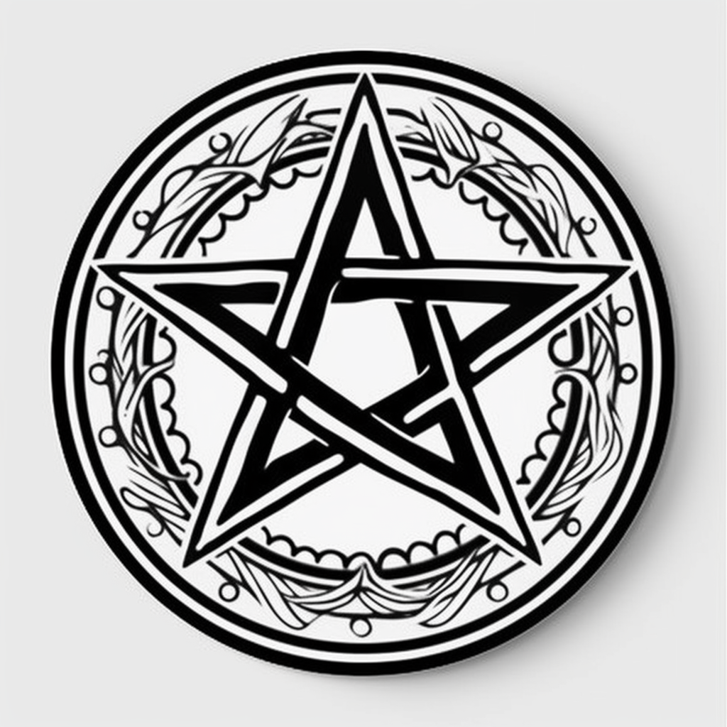 Pentagram A five-pointed star Vinyl Decal Sticker for Car, Laptop, Tumbler and more # 008350