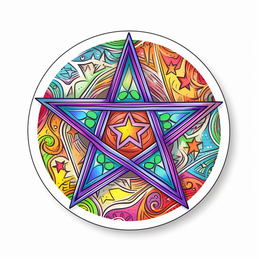 Pentagram A five-pointed star Vinyl Decal Sticker for Car, Laptop, Tumbler and more # 008349
