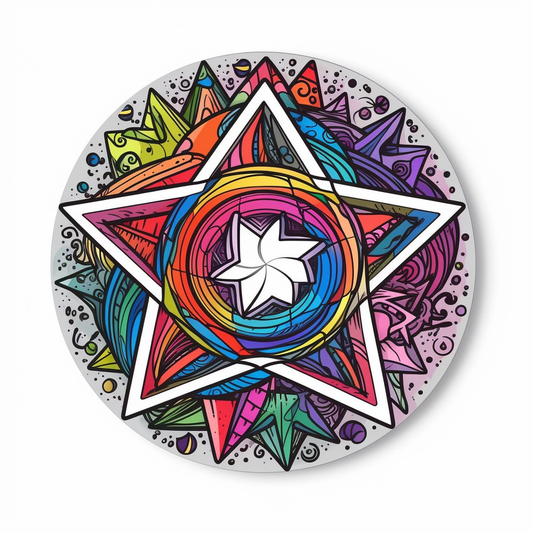 Pentagram A five-pointed star Vinyl Decal Sticker for Car, Laptop, Tumbler and more # 008365