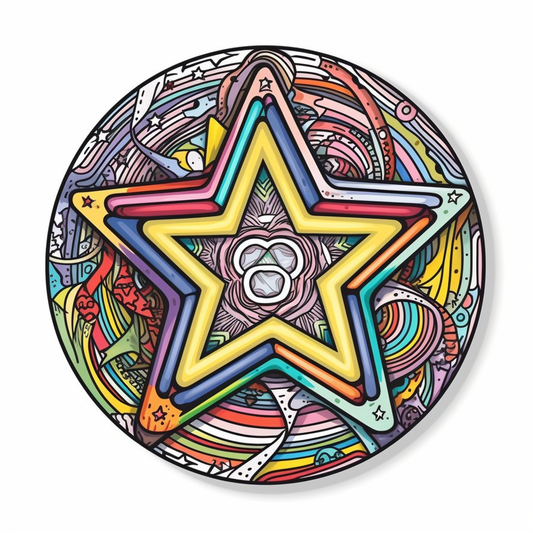 Pentagram A five-pointed star Vinyl Decal Sticker for Car, Laptop, Tumbler and more # 008363