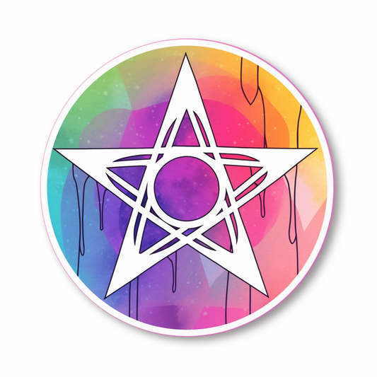 Pentagram A five-pointed star Vinyl Decal Sticker for Car, Laptop, Tumbler and more # 008359