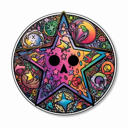 Pentagram A five-pointed star Vinyl Decal Sticker for Car, Laptop, Tumbler and more # 008367