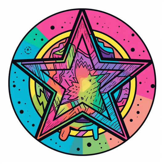 Pentagram A five-pointed star Vinyl Decal Sticker for Car, Laptop, Tumbler and more # 008362