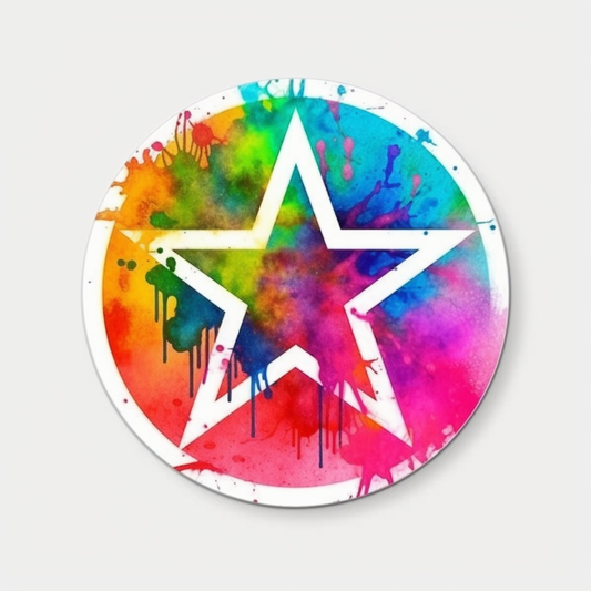 Pentagram A five-pointed star Vinyl Decal Sticker for Car, Laptop, Tumbler and more # 008358