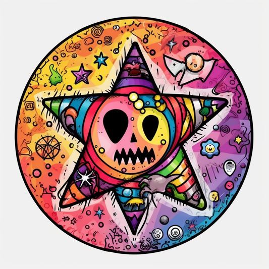 Pentagram A five-pointed star Vinyl Decal Sticker for Car, Laptop, Tumbler and more # 008361