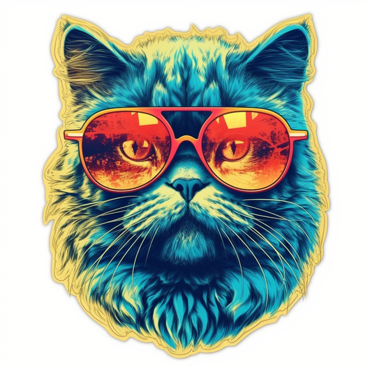 Persian Cat Vinyl Decal Sticker for Car, Laptop, Tumbler and more # 004192