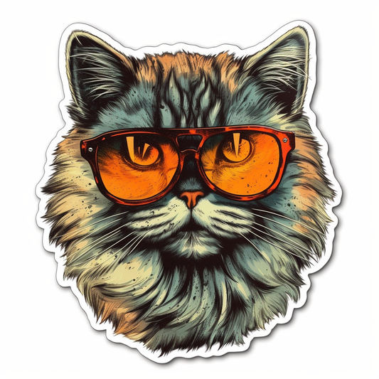 Persian Cat Vinyl Decal Sticker for Car, Laptop, Tumbler and more # 004198