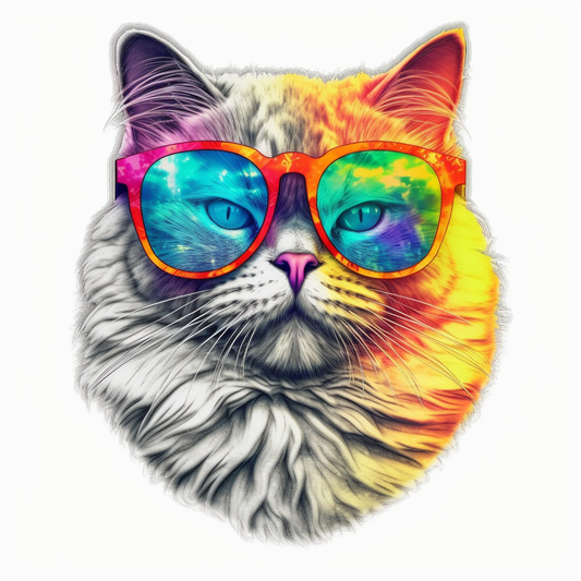 Persian Cat Vinyl Decal Sticker for Car, Laptop, Tumbler and more # 004204