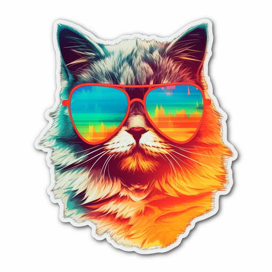 Persian Cat Vinyl Decal Sticker for Car, Laptop, Tumbler and more # 004195
