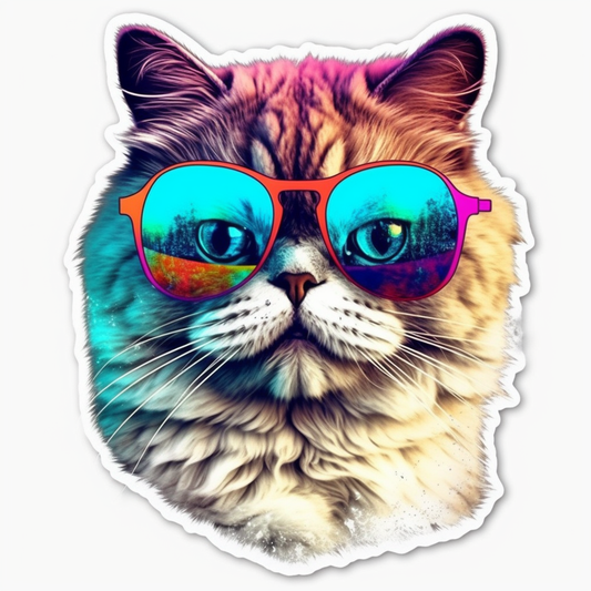 Persian Cat Vinyl Decal Sticker for Car, Laptop, Tumbler and more # 004203