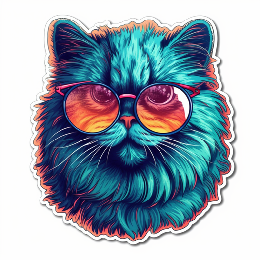 Persian Cat Vinyl Decal Sticker for Car, Laptop, Tumbler and more # 004202