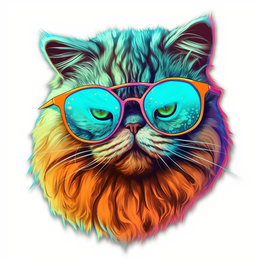 Persian Cat Vinyl Decal Sticker for Car, Laptop, Tumbler and more # 004199