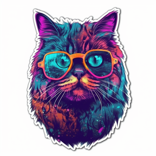Persian Cat Vinyl Decal Sticker for Car, Laptop, Tumbler and more # 004200