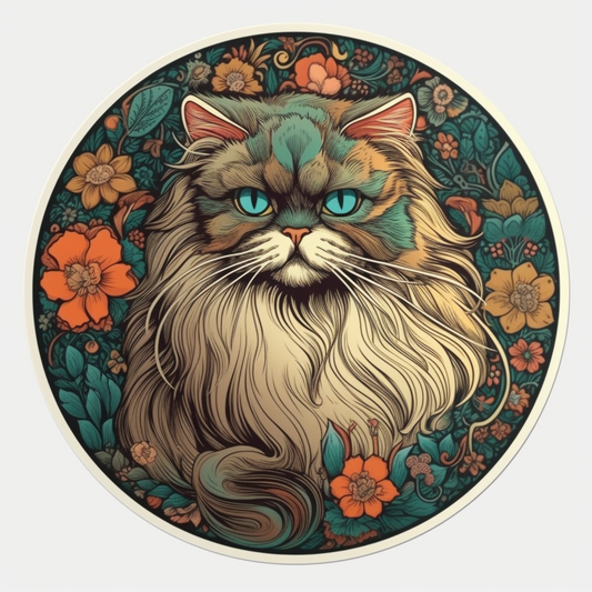 Persian Cat Vinyl Decal Sticker for Car, Laptop, Tumbler and more # 004205