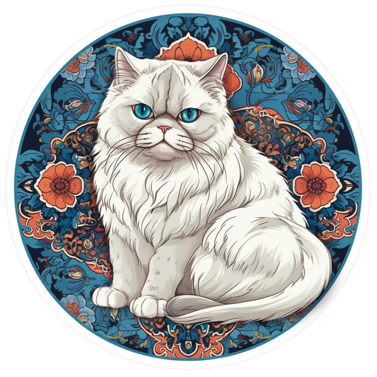 Persian Cat Vinyl Decal Sticker for Car, Laptop, Tumbler and more # 004201
