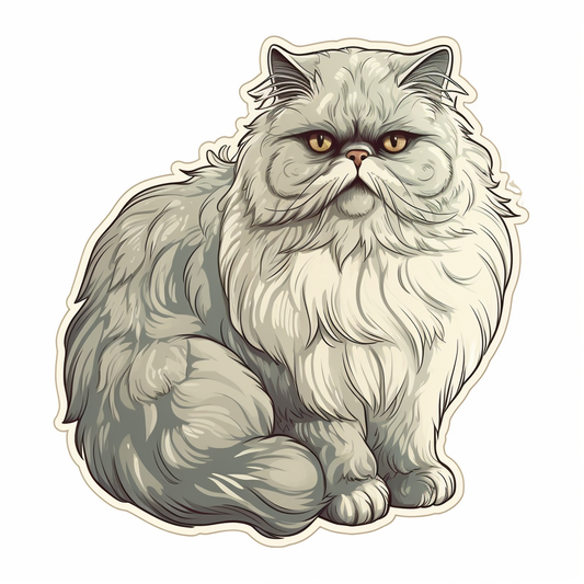 Persian Cat Vinyl Decal Sticker for Car, Laptop, Tumbler and more # 004191
