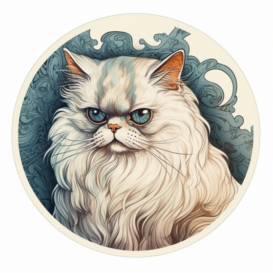 Persian Cat Vinyl Decal Sticker for Car, Laptop, Tumbler and more # 004194