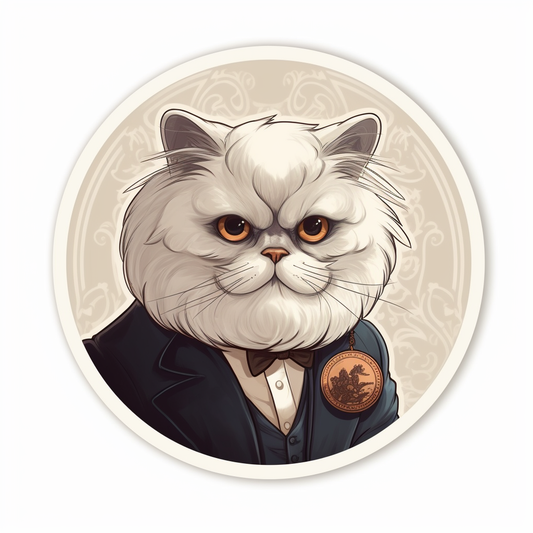 Persian Cat Vinyl Decal Sticker for Car, Laptop, Tumbler and more # 004197