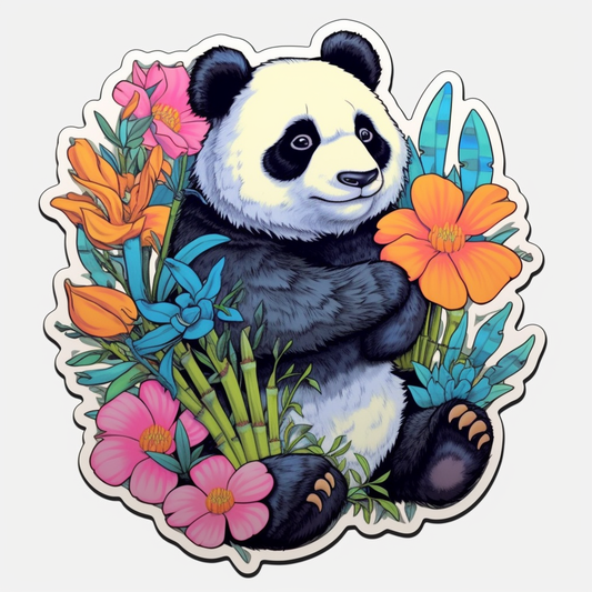 Cute and adorable Panda Vinyl Decal Sticker for Car, Laptop, Tumbler and more # 0010790
