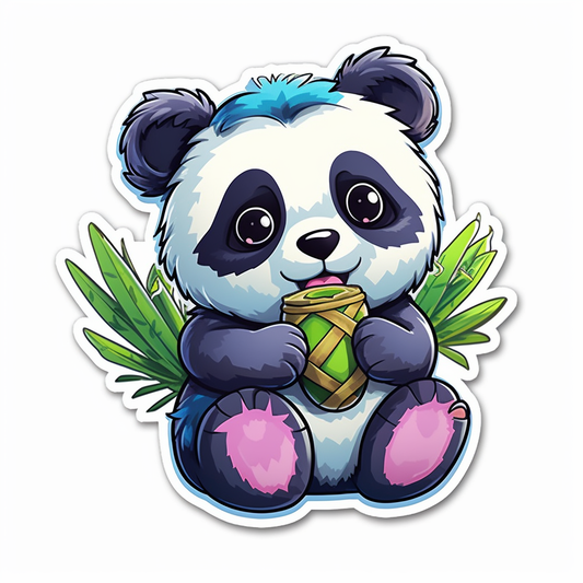 Cute and adorable Panda Vinyl Decal Sticker for Car, Laptop, Tumbler and more # 0010778