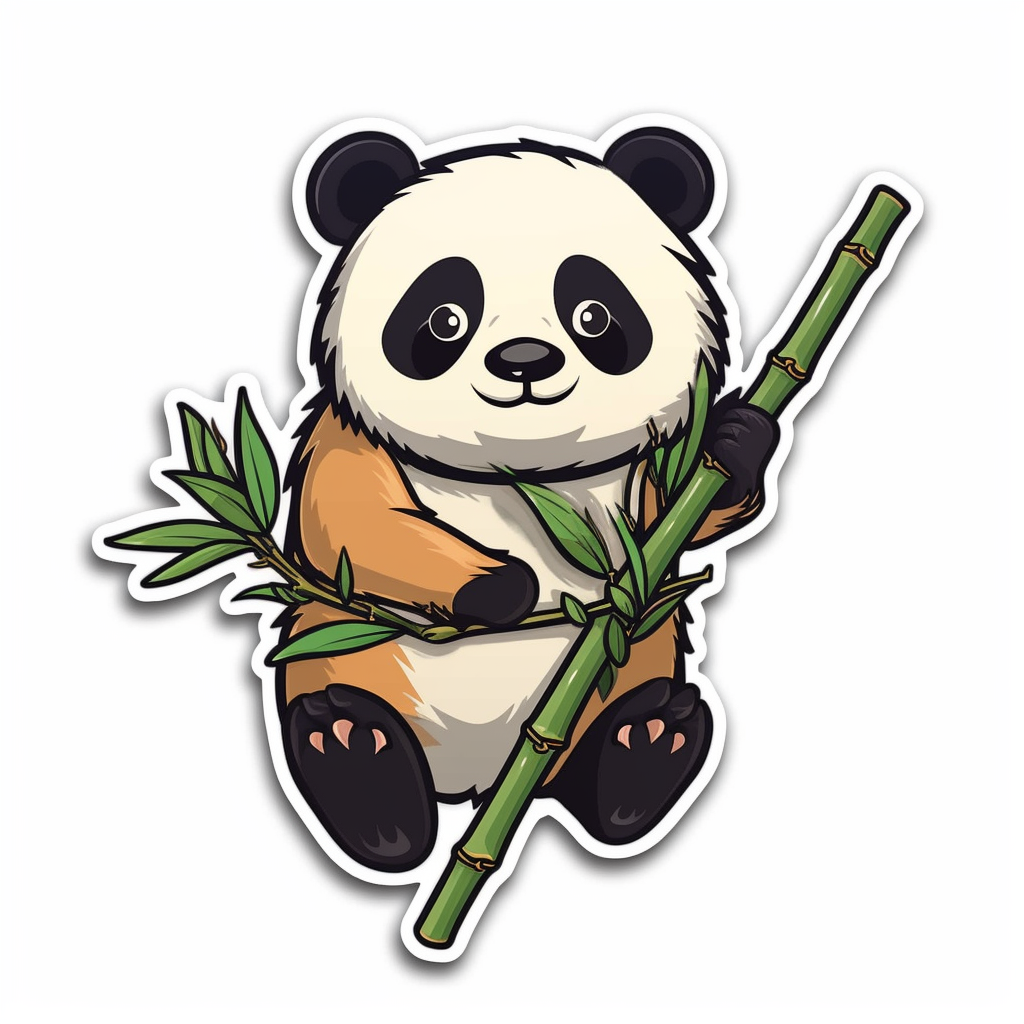 Cute and adorable Panda Vinyl Decal Sticker for Car, Laptop, Tumbler and more # 0010761