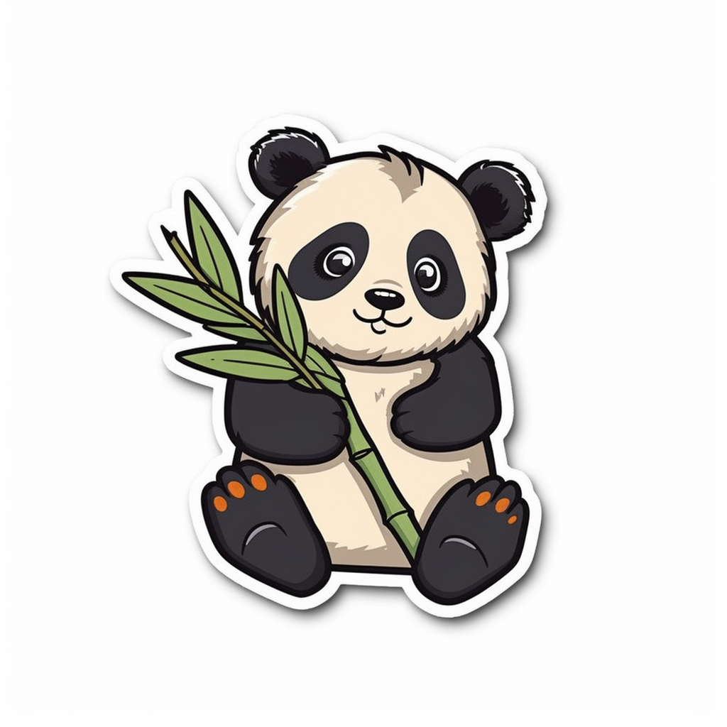 Cute and adorable Panda Vinyl Decal Sticker for Car, Laptop, Tumbler and more # 0010747