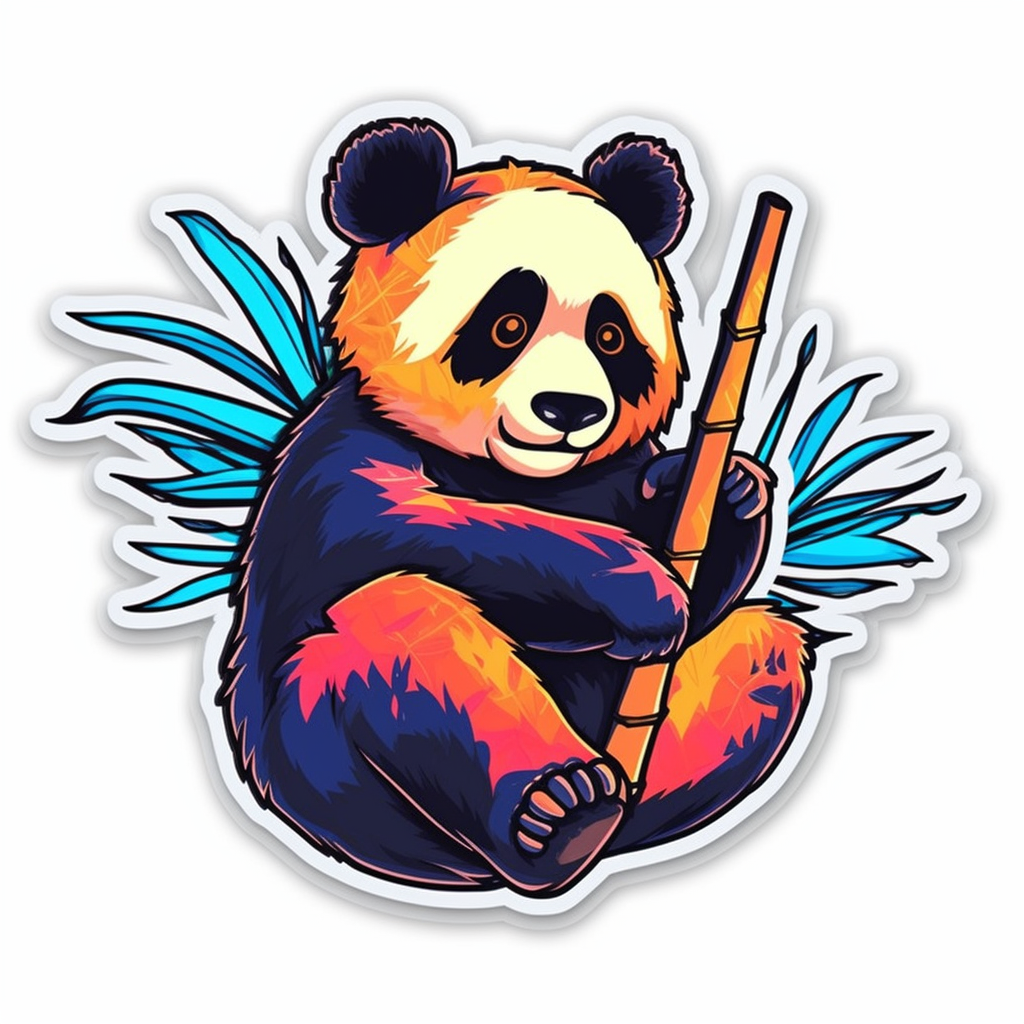 Cute and adorable Panda Vinyl Decal Sticker for Car, Laptop, Tumbler and more # 0010763