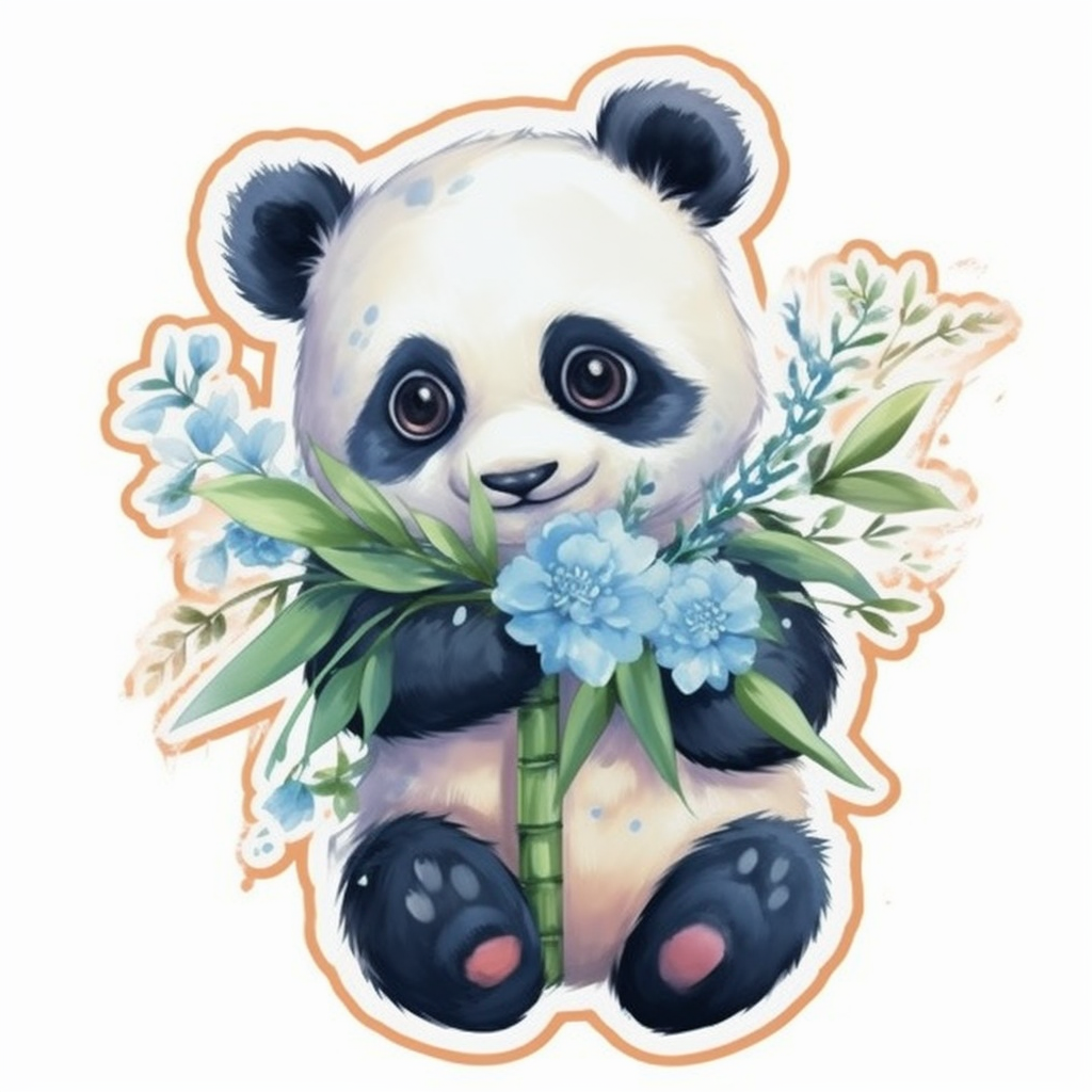 Cute and adorable Panda Vinyl Decal Sticker for Car, Laptop, Tumbler and more # 0010758