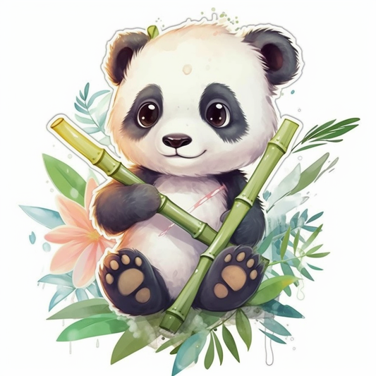 Cute and adorable Panda Vinyl Decal Sticker for Car, Laptop, Tumbler and more # 0010783