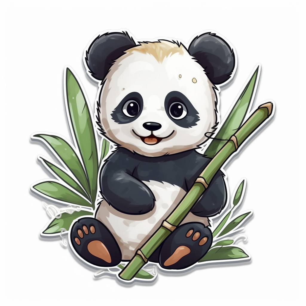 Cute and adorable Panda Vinyl Decal Sticker for Car, Laptop, Tumbler and more # 0010754